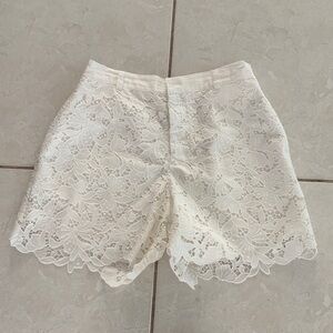 Johnny Was white embroidery shorts size M